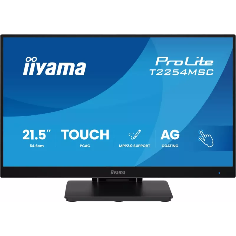 iiyama T2254MSC-B2AG kompiuterio monitorius 54.6 cm (21.5 colio) 1920 x 1080 pikselių Full HD LED liečiamuoju ekranu Juodas