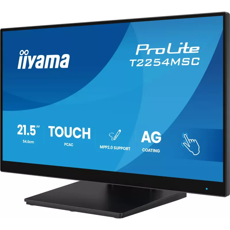 iiyama T2254MSC-B2AG kompiuterio monitorius 54.6 cm (21.5 colio) 1920 x 1080 pikselių Full HD LED liečiamuoju ekranu Juodas