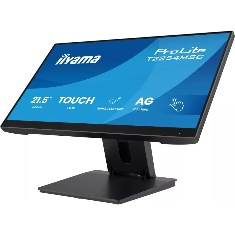 iiyama T2254MSC-B2AG kompiuterio monitorius 54.6 cm (21.5 colio) 1920 x 1080 pikselių Full HD LED liečiamuoju ekranu Juodas