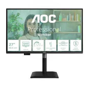 AOC Q27P4U kompiuterio monitorius 68,6 cm (27 colių) 2560 x 1440 pikselių Wide Quad HD juodas