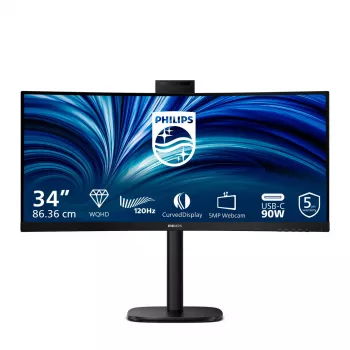 Philips 3000 serijos 34B2U3600CH/00 kompiuterio monitorius 86,4 cm (34 colių) 3440 x 1440 pikselių Wide Quad HD LCD juodas