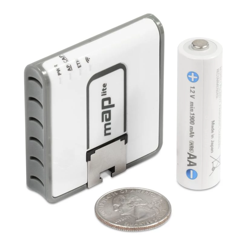 MIKROTIK Map Lite su 650MHz procesoriumi, 64MB RAM, 1x LAN, įmontuota dviguba