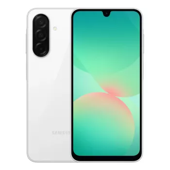Samsung Galaxy A26 5G SM-A266BZWBEUB išmanusis telefonas, 6,7 colio Super AMOLED 120 Hz, 128 GB, 6 GB RAM, 50 MP trigubė kamera, 5000 mAh, Dual-SIM, Android 15, baltas