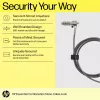 HP Essential Nano Combination kabelis Lock, 1,83 m, Kombinacinė spyna, Nerūdijantis plienas