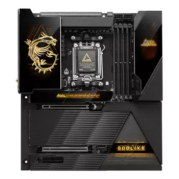 Motininė plokštė MSI MEG X870E GODLIKE — X870E mikroschemų rinkinys, AM5 lizdas, ATX, DDR5 palaikymas