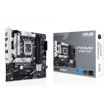 Motininė plokštė ASUS PRIME B760M-PLUS — Intel B760, LGA 1700, micro‑ATX, DDR5, 4 DIMM, 192GB, 2.5Gb LAN, 2x M.2