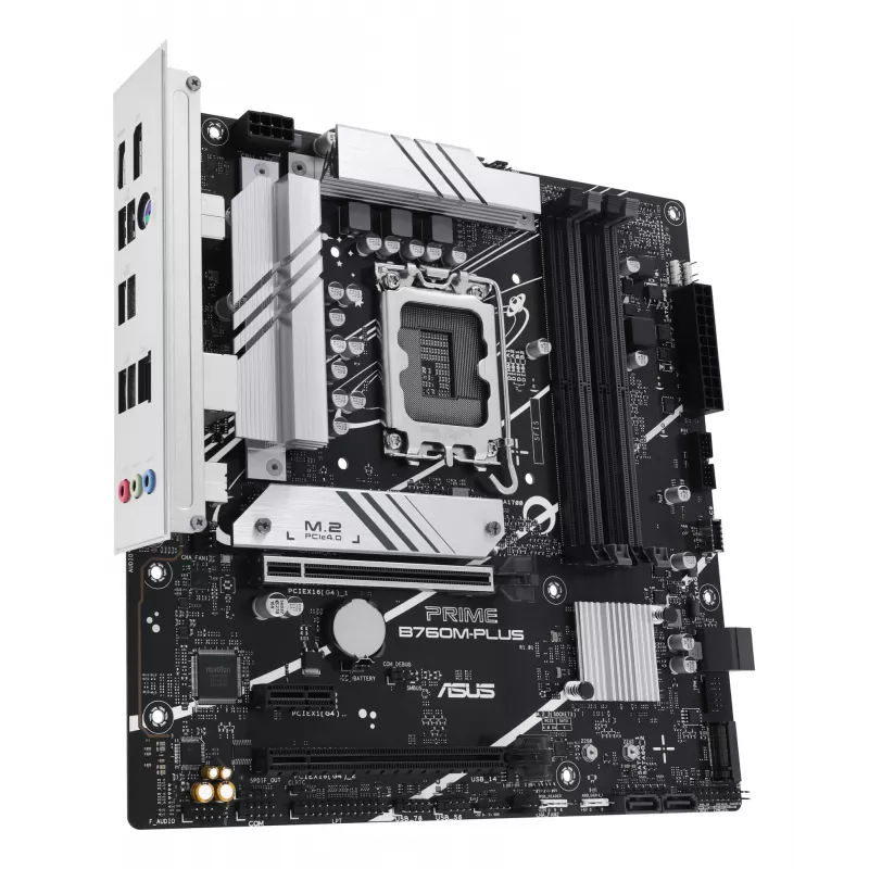 Motininė plokštė ASUS PRIME B760M-PLUS — Intel B760, LGA 1700, micro‑ATX, DDR5, 4 DIMM, 192GB, 2.5Gb LAN, 2x M.2
