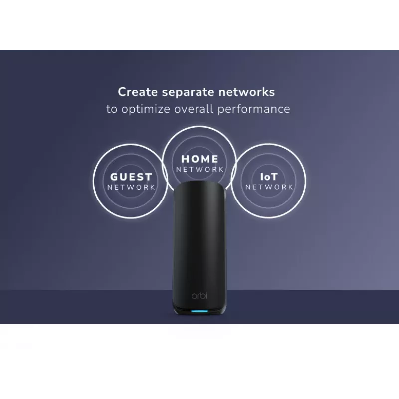 NETGEAR Orbi 870 Tri-band (2.4 GHz / 5 GHz / 6 GHz) Wi-Fi 7 (802.11be) juodas 4 vidinės antenos