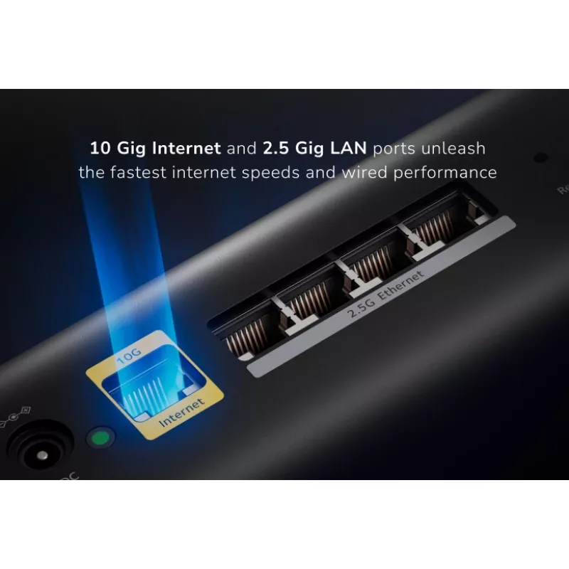 NETGEAR Orbi 870 Tri-band (2.4 GHz / 5 GHz / 6 GHz) Wi-Fi 7 (802.11be) juodas 4 vidinės antenos
