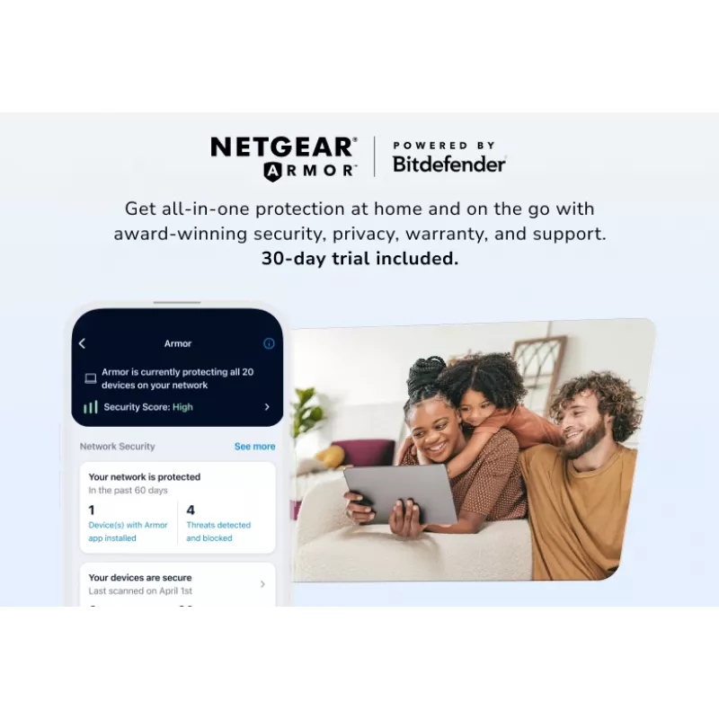 NETGEAR Orbi 870 Tri-band (2.4 GHz / 5 GHz / 6 GHz) Wi-Fi 7 (802.11be) juodas 4 vidinės antenos