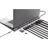 Dokų stotelė / USB-C centras Manhattan 10 prievadų 4K 60Hz Power Delivery