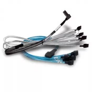 SAS kabelis Broadcom 05-60002-00, 1 m, x8 SFF-8654 į 2 x4 SFF-8643