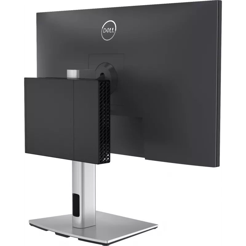 DELL Pro Micro All-in-One stovas - MFS22, 5.8 kg, 48.3 cm (19 coliai), 68.6 cm (27 coliai), 100 x 100 mm, Aukščio reguliavimas, Sidabrinė, Juoda