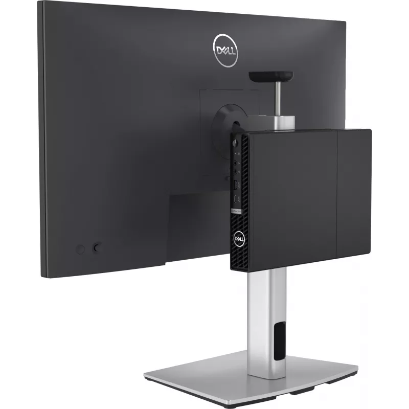 DELL Pro Micro All-in-One stovas - MFS22, 5.8 kg, 48.3 cm (19 coliai), 68.6 cm (27 coliai), 100 x 100 mm, Aukščio reguliavimas, Sidabrinė, Juoda