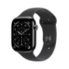 APPLE Watch Series 11 GPS + Cellular 46mm titano spalvos titano korpusas su juodu sportiniu dirželiu S/M