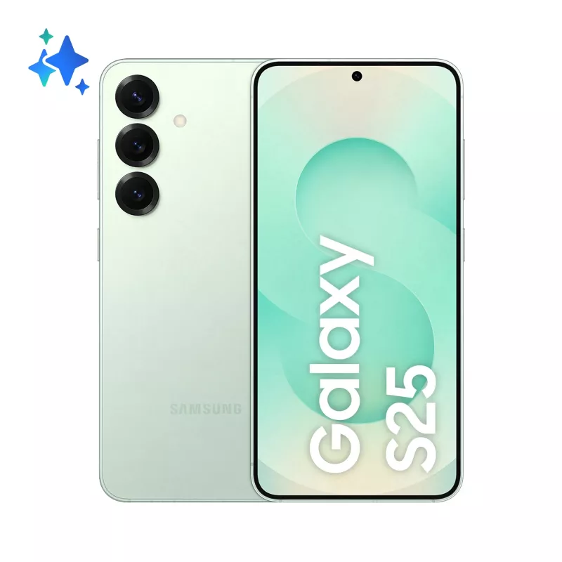 Samsung Galaxy S25 15,8 cm (6,2 colio) Dual SIM Android 15 5G USB Type-C 12 GB 128 GB 4000 mAh Mėtų spalva