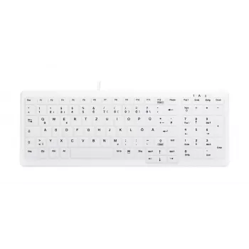 Contour Design Active Key Contour ClassicClean medicininė klaviatūra su nuimamu dangteliu, kompaktiška, laidinė, balta, DE C7000