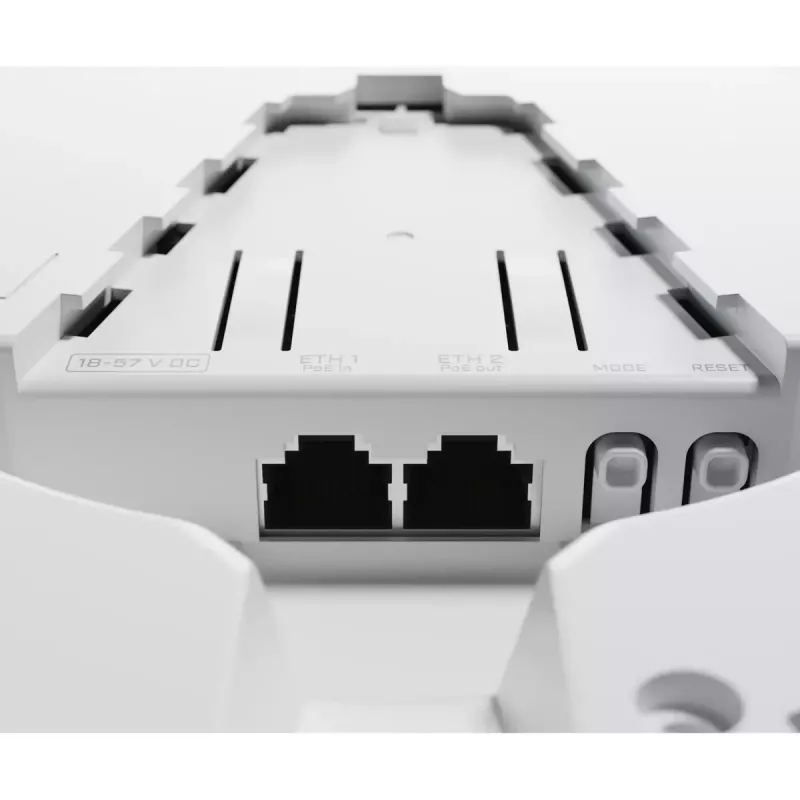 Lubinis/sieninis prieigos taškas MikroTik cAP XL ac Wi‑Fi 802.11ac dviejų juostų 2.4/5 GHz PoE, 2× Gigabit Ethernet, RouterOS, baltas