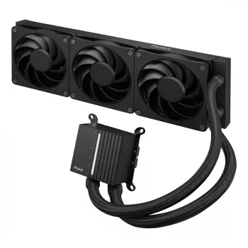 Skysčio aušinimo rinkinys ASUS ProArt LC 360 Black — 3x120 mm ventiliatoriai 800–2200 RPM, radiatorius 360 mm, varinė bazė, 40 cm vamzdeliai