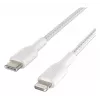 BELKIN Lightning į USB-C laidas pintas 1 m baltas