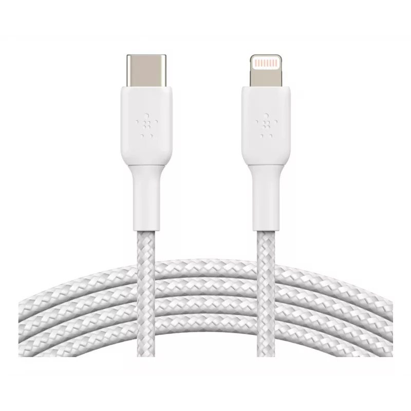 BELKIN Lightning į USB-C laidas pintas 1 m baltas
