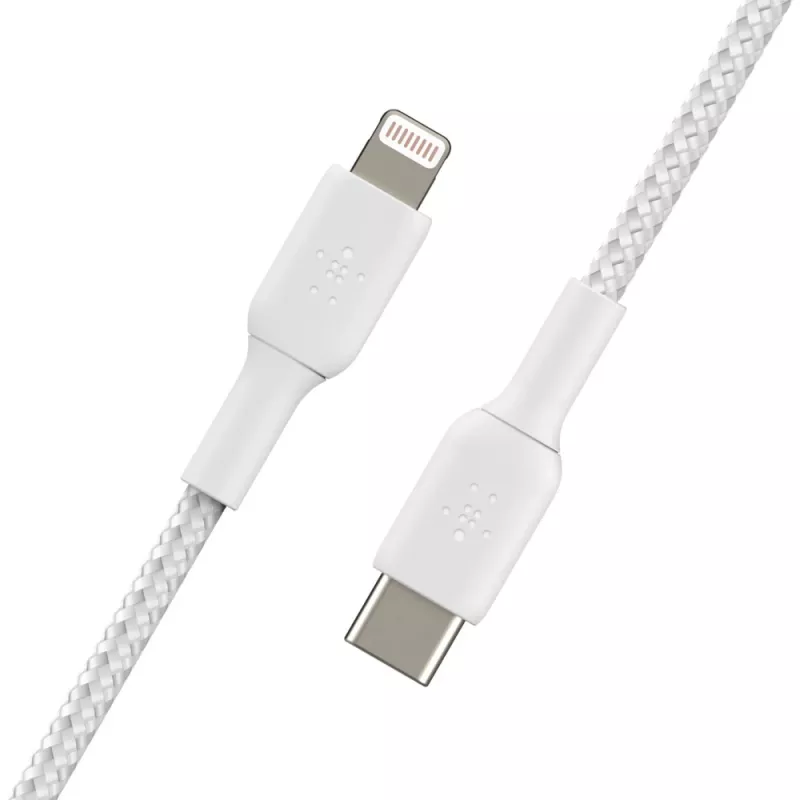 BELKIN Lightning į USB-C laidas pintas 1 m baltas