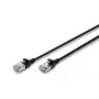 DIGITUS plonas komutacinis kabelis - CAT6A - F-FTP - 1m - juodas