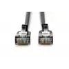 DIGITUS plonas komutacinis kabelis - CAT6A - F-FTP - 1m - juodas