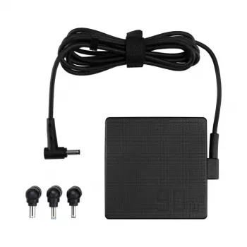 Maitinimo adapteris ASUS U90W-01 (ADP-90LE B) 90W, 100–240V įvestis, pasyvus aušinimas, 75×75 mm, 0,16 m laidas, juodas