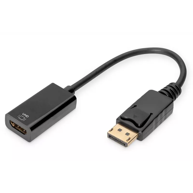 DIGITUS DP - HDMI laidas 20 cm juodas DP - HDMI tipo A M/F HDMI 2.0