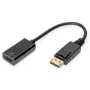 DIGITUS DP - HDMI laidas 20 cm juodas DP - HDMI tipo A M/F HDMI 2.0