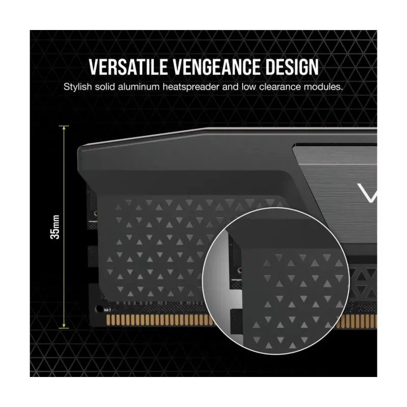CORSAIR Vengeance 64GB DDR5 (2x32GB) 5600MHz CL40 atminties rinkinys – juoda