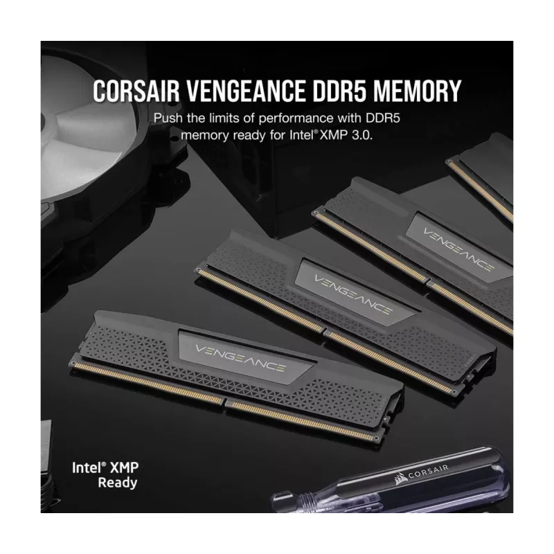 CORSAIR Vengeance 64GB DDR5 (2x32GB) 5600MHz CL40 atminties rinkinys – juoda