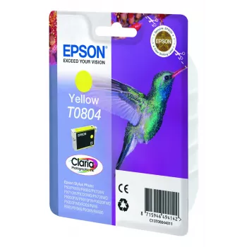 Epson Hummingbird vienetinis paketas geltonas T0804 Claria Photographic rašalas