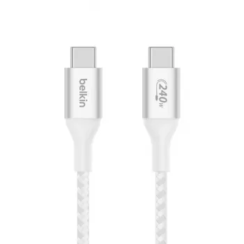 BELKIN USB laidas - Boostcharge - USB-C į USB-C laidas 240 W - 1 m - Baltas
