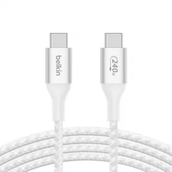 BELKIN USB laidas - Boostcharge - USB-C į USB-C laidas 240 W - 1 m - Baltas