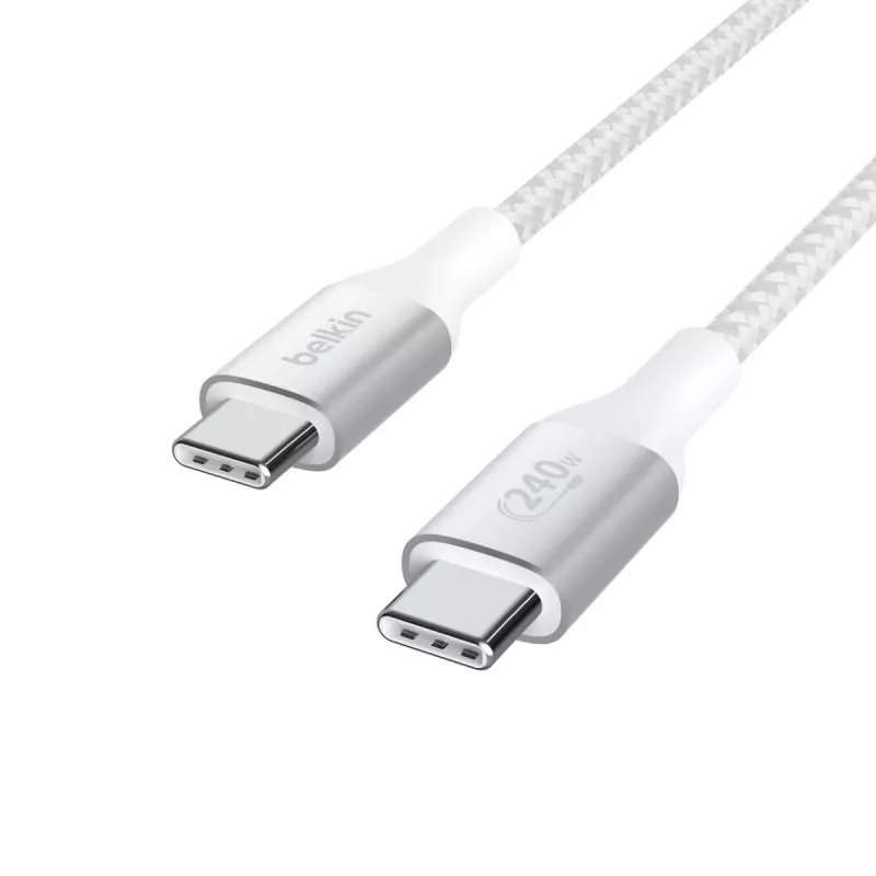 BELKIN USB laidas - Boostcharge - USB-C į USB-C laidas 240 W - 1 m - Baltas