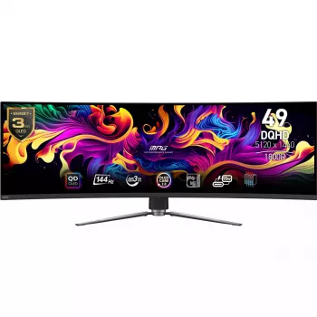 MSI MPG 491CQPDE QD-OLED kompiuterio monitorius 124,5 cm (49 colių) 5120 x 1440 pikselių DQHD juodas