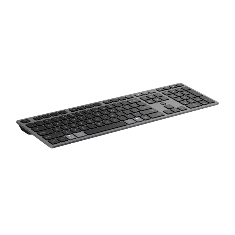 HP 725 kelių įrenginių belaidė įkraunama klaviatūra, viso dydžio (100%), belaidė, RF belaidė + Bluetooth, juoda