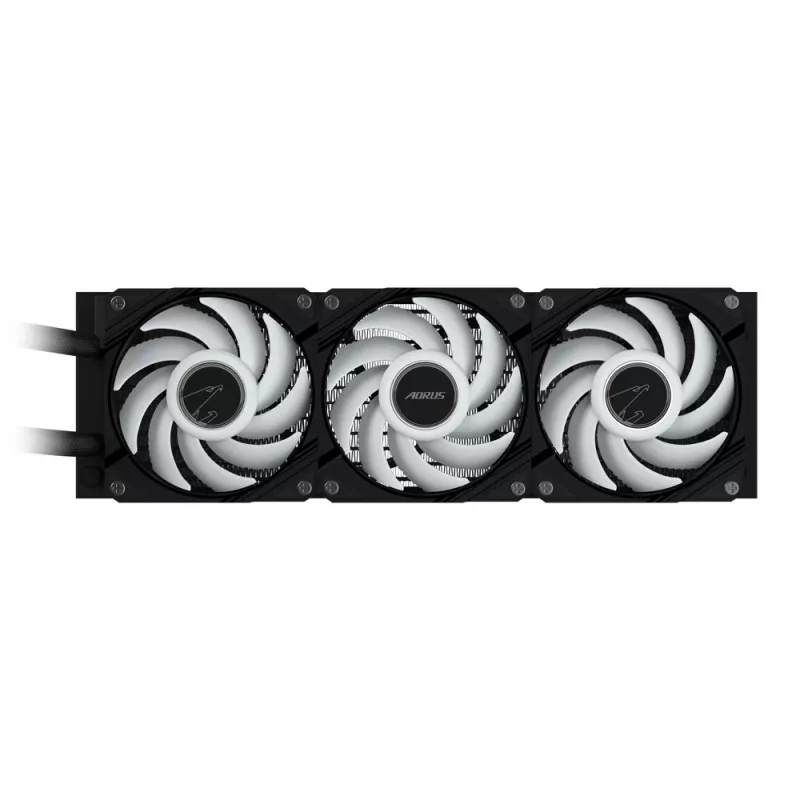 GIGABYTE AORUS WATERFORCE II 360 AIO skysčio aušintuvas procesoriui - 3x120mm ARGB ventiliatoriai, slankiojančio blokavimo mechanizmas, DAISY-CHAIN, suderinamas su Intel LGA 1851 ir AMD AM5