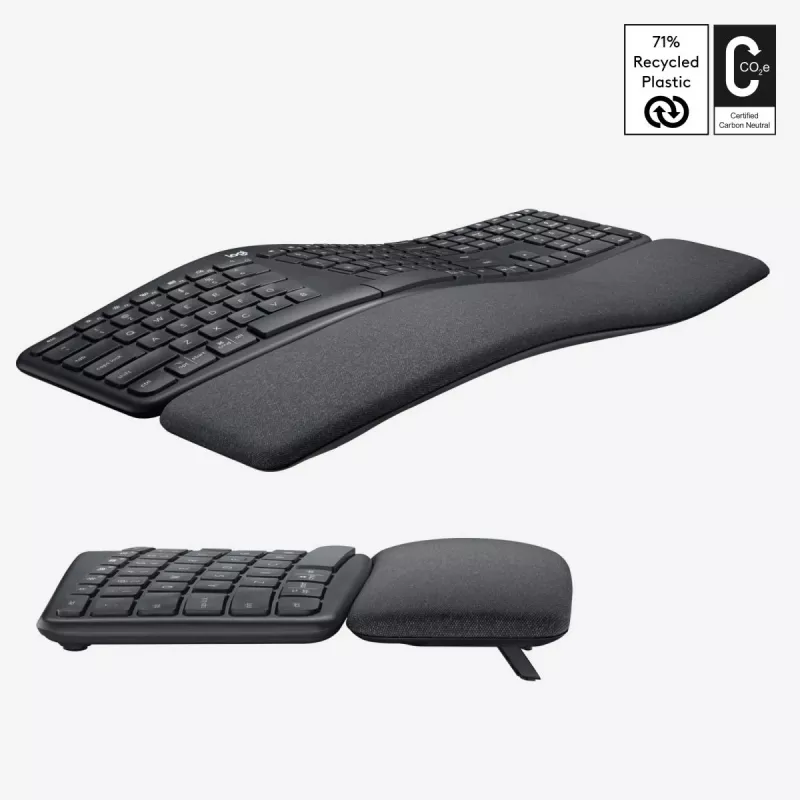 LOGITECH Ergo K860 - Belaidė išskleidžiamoji klaviatūra Graphite Qwerty US/International