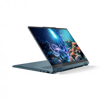 Lenovo Yoga 7 2-in-1 14AKP10 Copilot+ PC AMD Ryzen™ AI 5 340 hibridinis (2-in-1) 35.6 cm (14 colių) jutiklinis ekranas WUXGA 16 GB LPDDR5x-SDRAM 512 GB SSD Wi-Fi 7 (802.11be) Windows 11 Home vokiška Teal