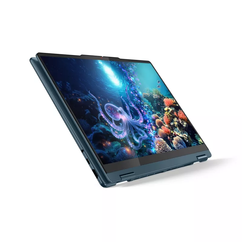 Lenovo Yoga 7 2-in-1 14AKP10 Copilot+ PC AMD Ryzen™ AI 5 340 hibridinis (2-in-1) 35,6 cm (14 colių) jutiklinis ekranas WUXGA 16 GB LPDDR5x-SDRAM 512 GB SSD Wi-Fi 7 (802.11be) Windows 11 Home vokiška Teal