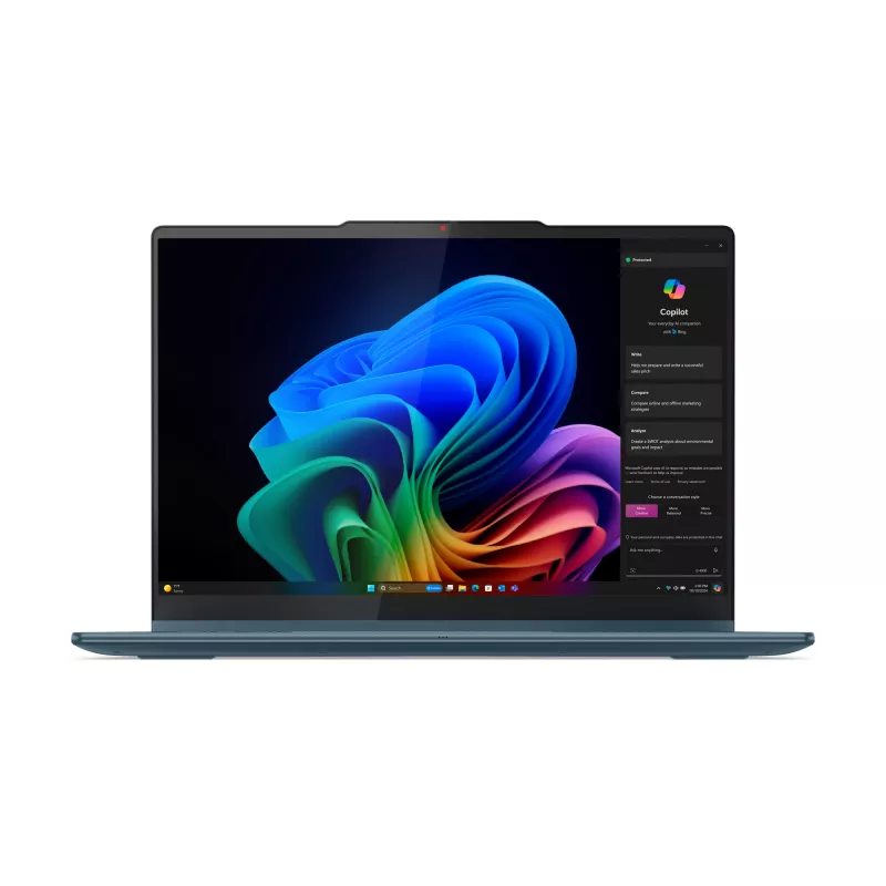 Lenovo Yoga 7 2-in-1 14AKP10 Copilot+ PC AMD Ryzen™ AI 5 340 hibridinis (2-in-1) 35,6 cm (14 colių) jutiklinis ekranas WUXGA 16 GB LPDDR5x-SDRAM 512 GB SSD Wi-Fi 7 (802.11be) Windows 11 Home vokiška Teal