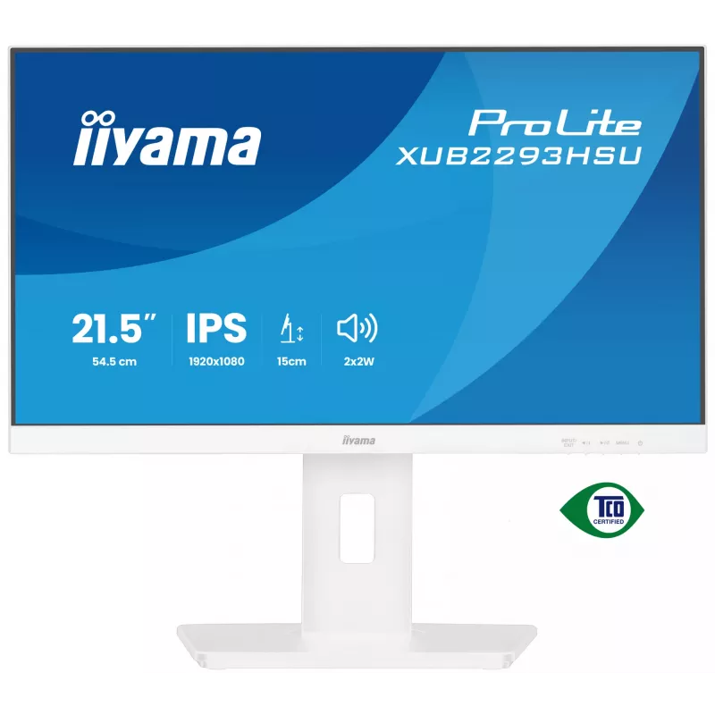 iiyama ProLite XUB2293HSU-W7 kompiuterio monitorius 54,6 cm (21,5 colio) 1920 x 1080 pikselių Full HD LED Baltas
