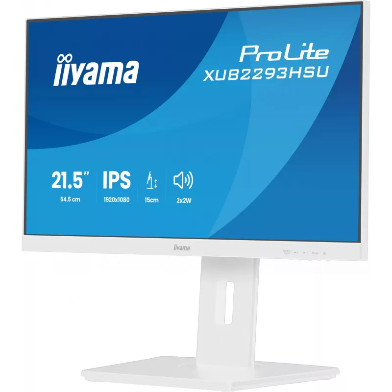 iiyama ProLite XUB2293HSU-W7 kompiuterio monitorius 54,6 cm (21,5 colio) 1920 x 1080 pikselių Full HD LED Baltas