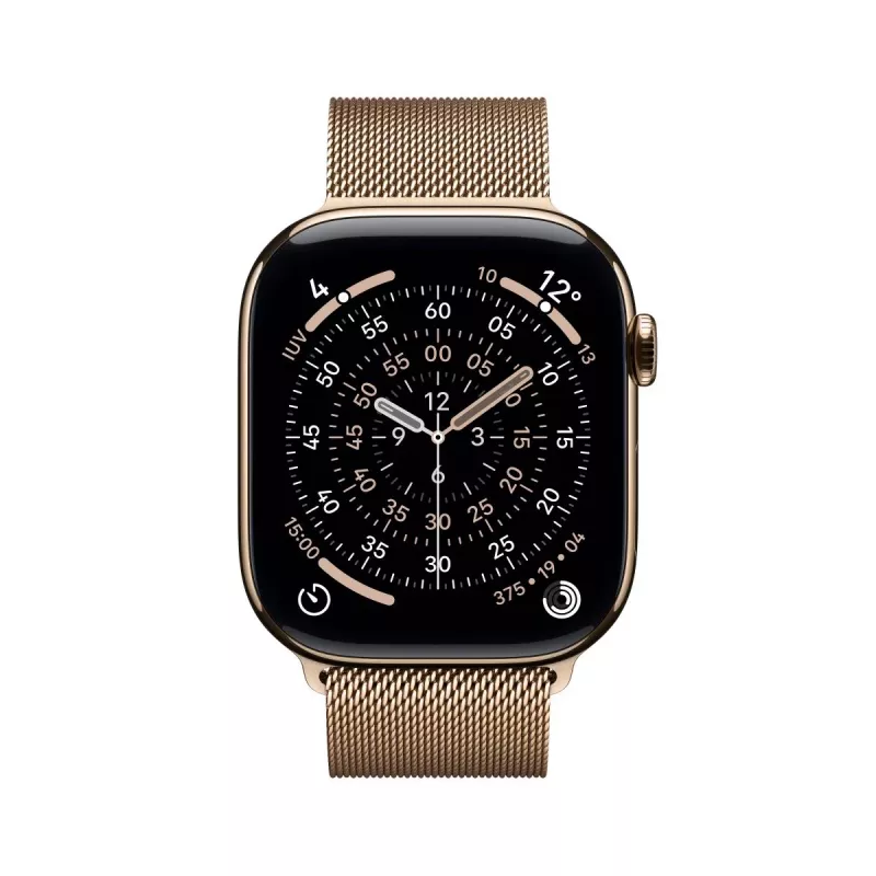 APPLE Watch Series 11 GPS + Cellular 46mm auksinis titano korpusas su auksine Milano kilpa - M/L