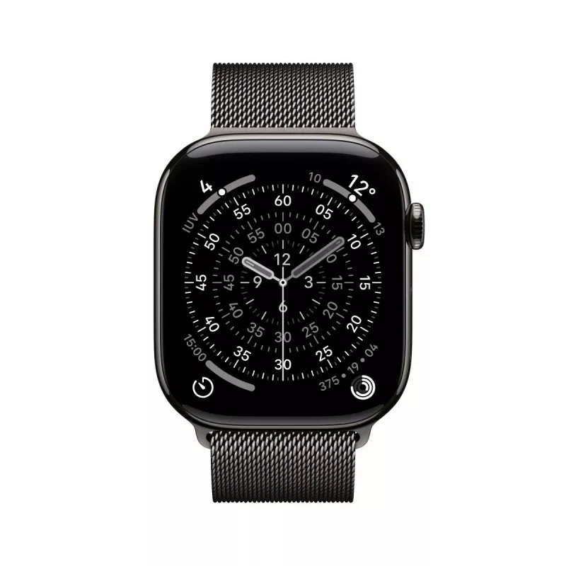 APPLE Watch Series 11 GPS + Cellular 46mm titano korpusas pilkos spalvos su pilku Milano kilpa S/M
