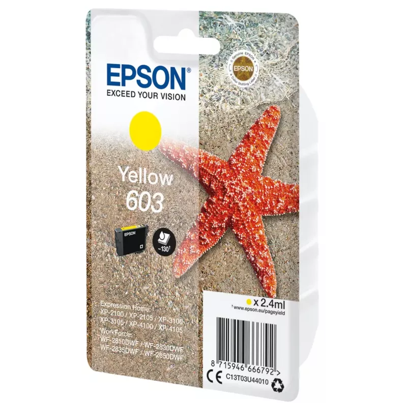 Epson C13T03U44020 rašalo kasetė 1 vnt. Originali standartinės talpos geltona