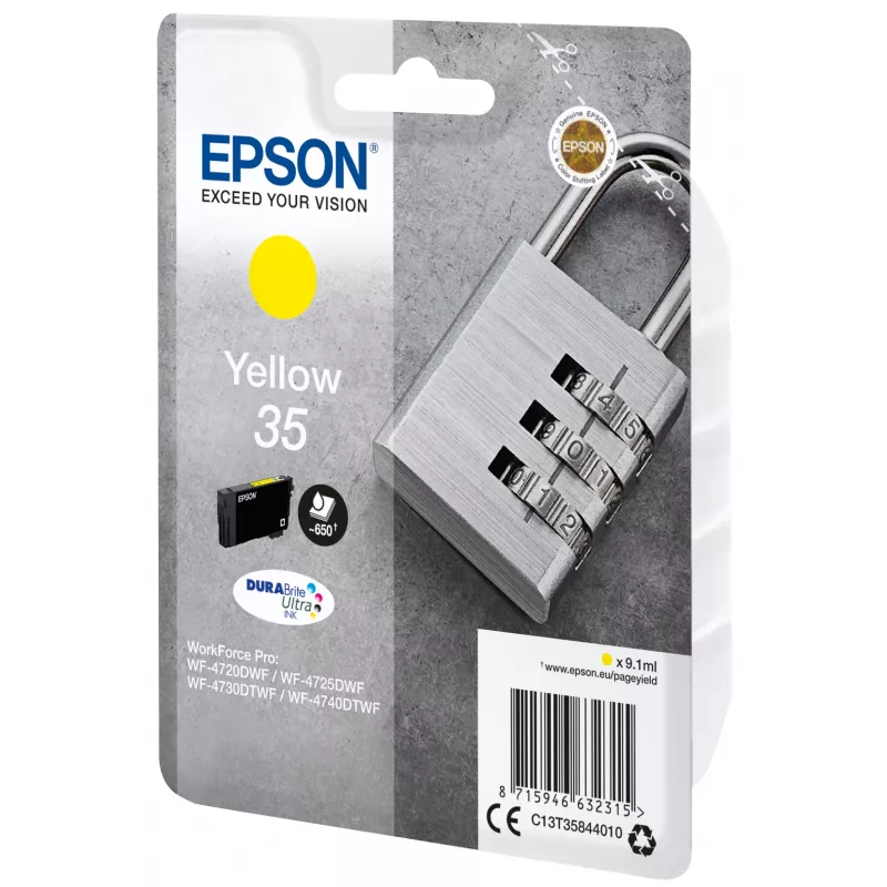 Epson Padlock Singlepack Geltona 35 DURABrite Ultra rašalas